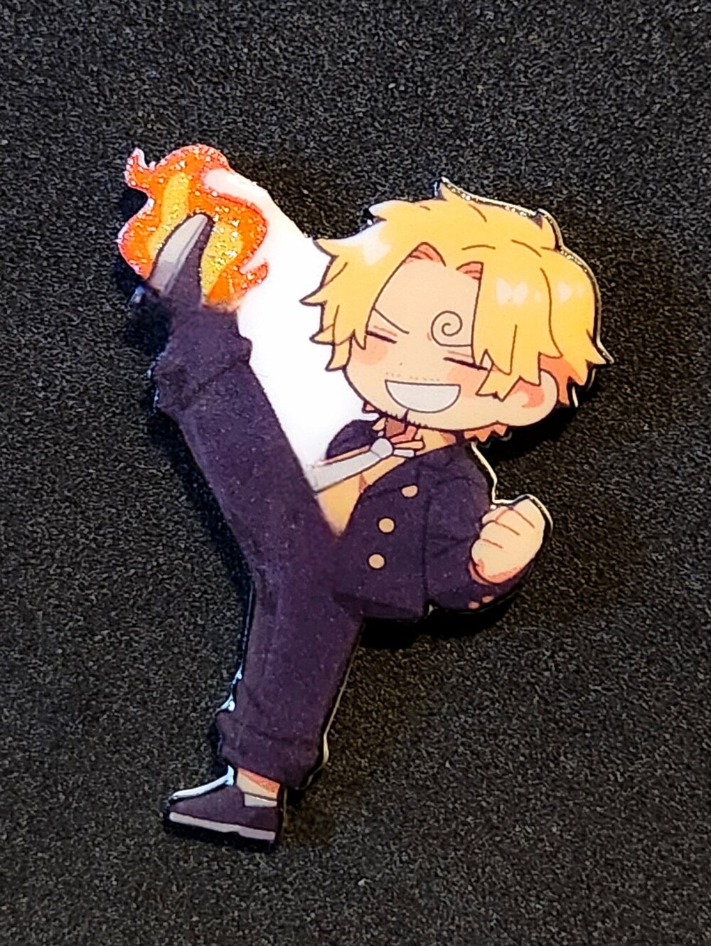Sanji Glitter Pin - One Piece